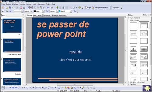 open office impress équivalent de power point