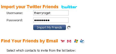 importer vos contacts gmail dans un service social