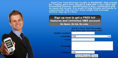 sms Worldtexting.com: pour envoyer des sms gratuit dans le monde