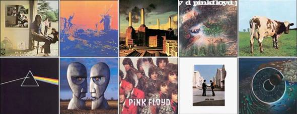 pinkfloyd : les pochettes de disque de pinkfloyd