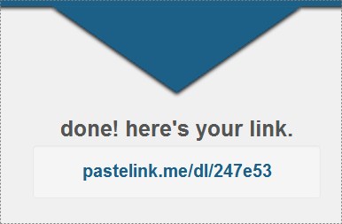 Pastelink.me : glisser déposer un fichier et envoyer le lien